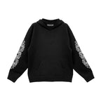 Chrome Hearts Embroidered Cross Sleeve Hoodie Black