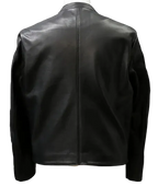Matty Boy Cemetery Hand-Painted Cross Patch Leather Jacket