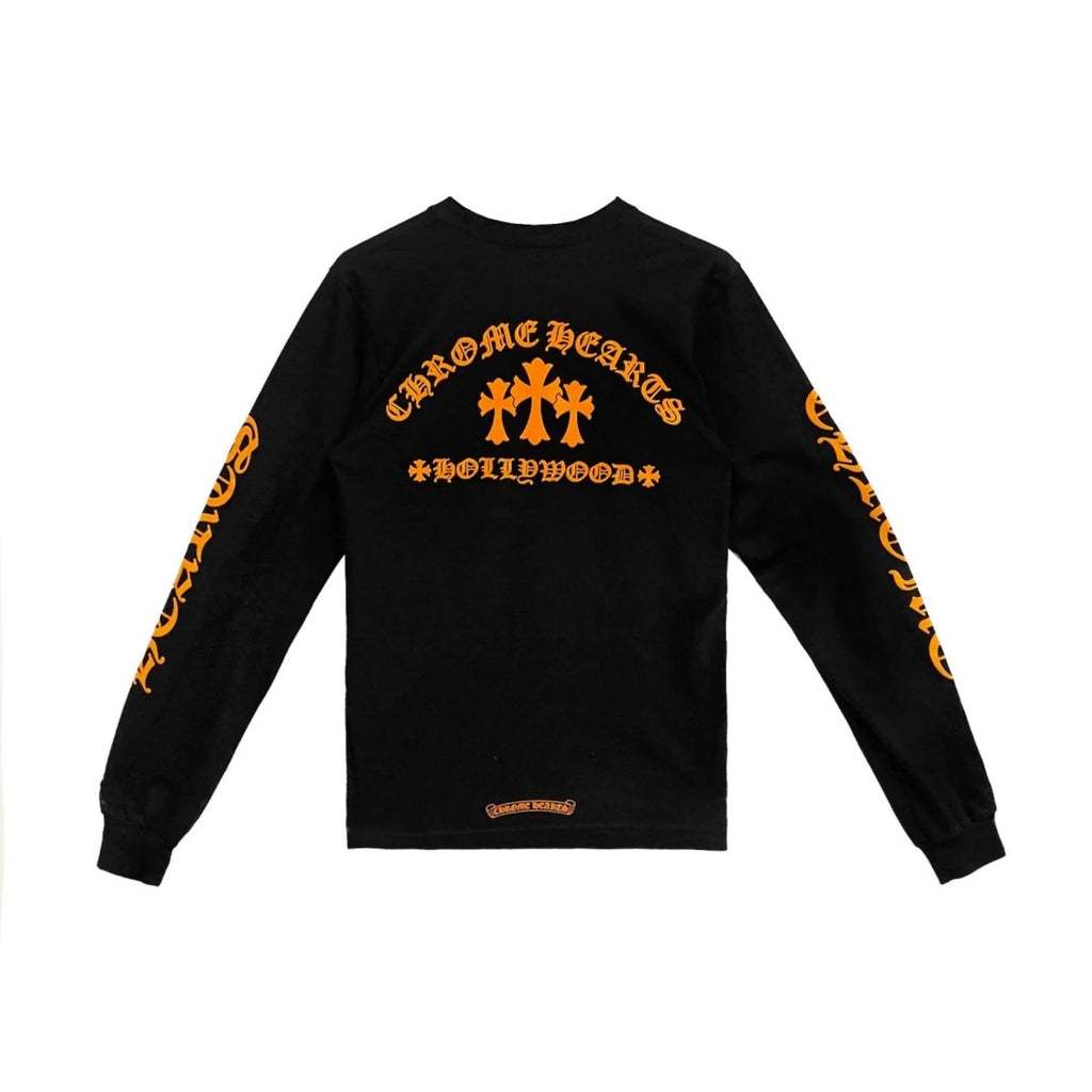 Hollywood Triple Cross Long Sleeve Chrome Hearts T-Shirt