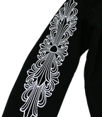 Chrome Hearts CH Horseshoe Floral Cross Zip-Up Hoodie
