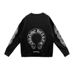 CH Horseshoe Floral Sleeves Crewneck Sweatshirt