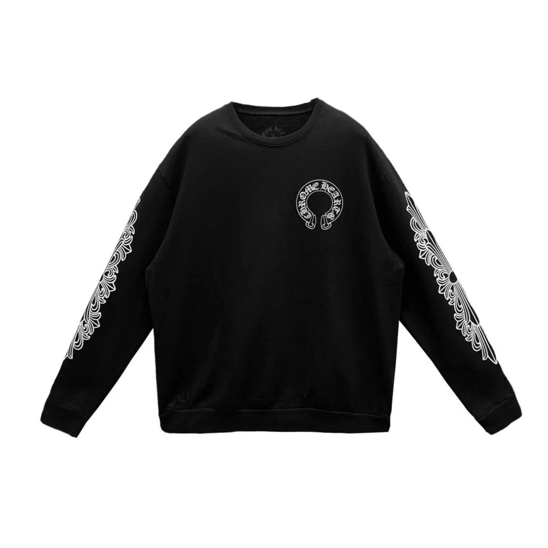 CH Horseshoe Floral Sleeves Crewneck Sweatshirt