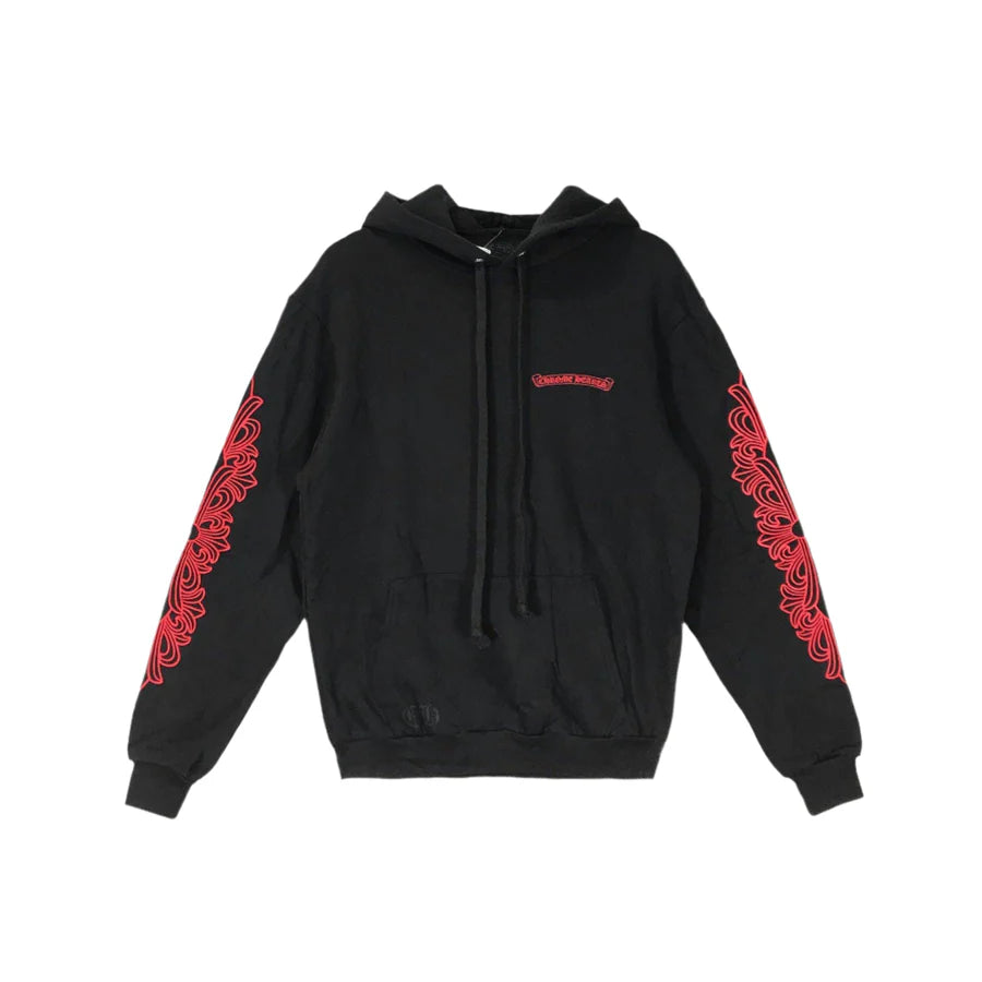 Horseshoe Logo With Red Cross On Sleeve Hoodie