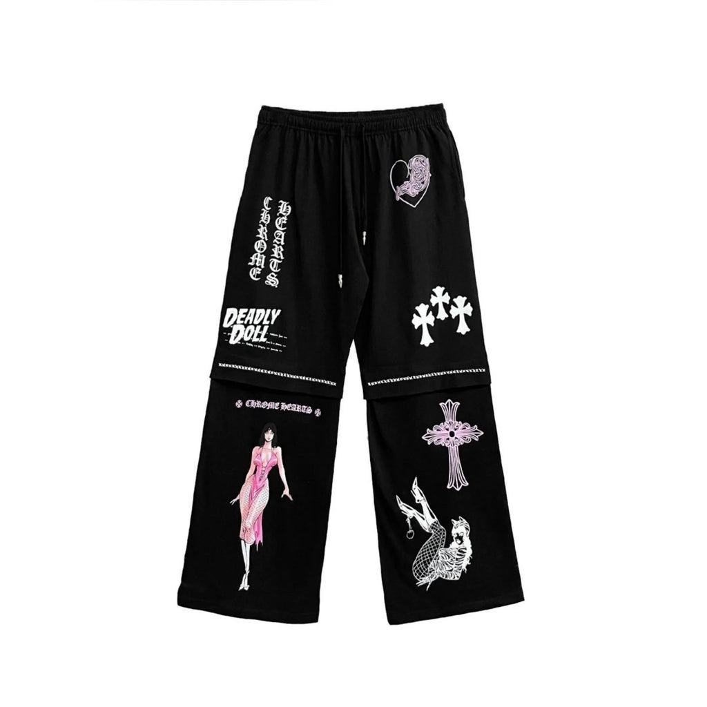 JJS Deadly Doll Miami Exclusive Black Chrome Hearts Pants