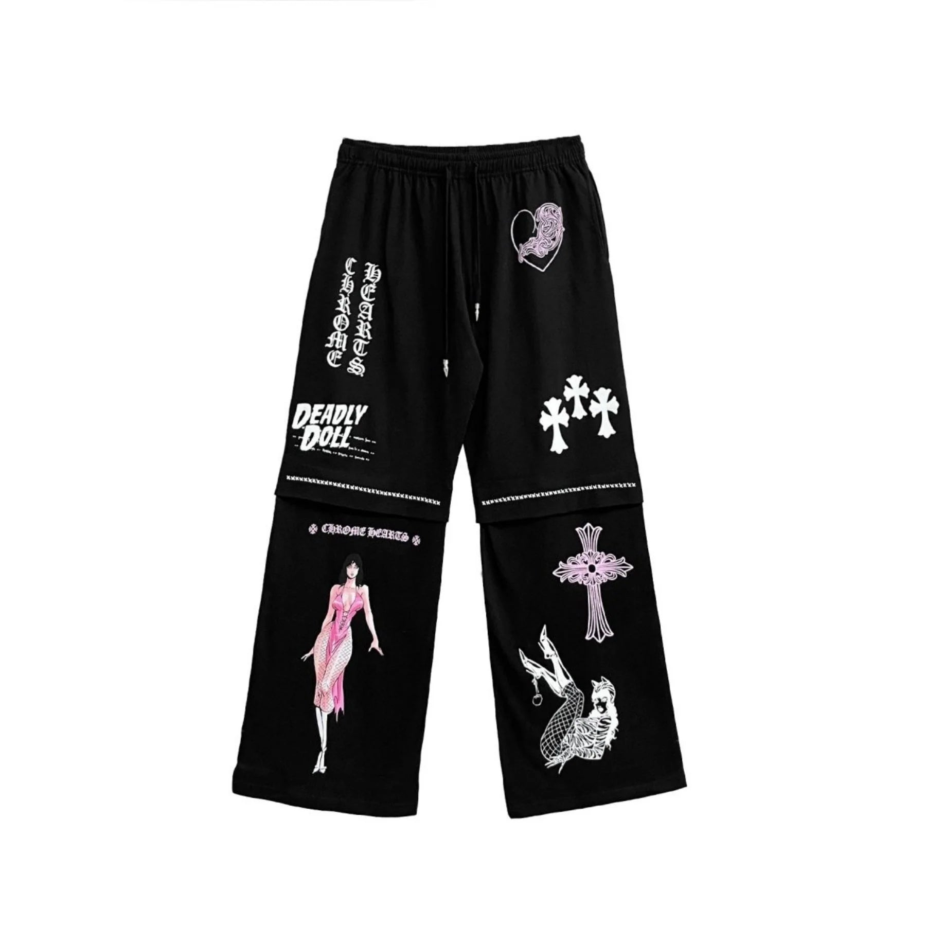 JJS Deadly Doll Miami Exclusive Black Chrome Hearts Pants
