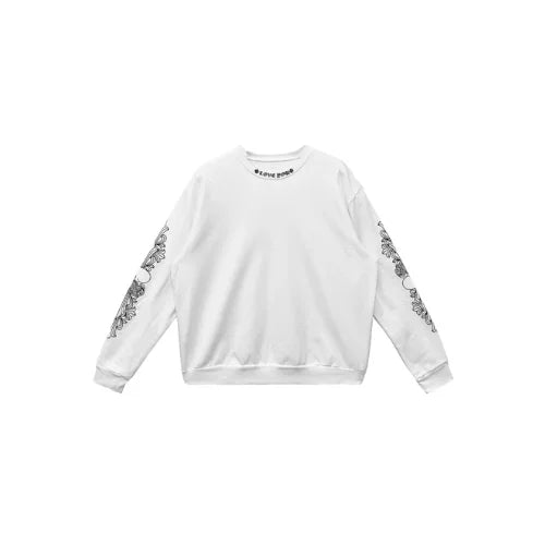 LOVE YOU Letter White Sweatershirt