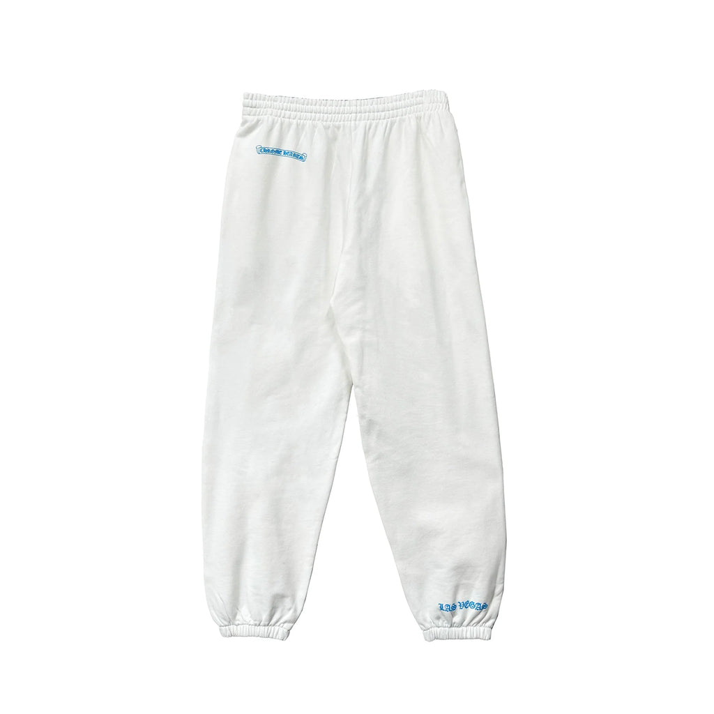 Las Vegas Exclusive Dice Logo Chrome Hearts Sweatpants White