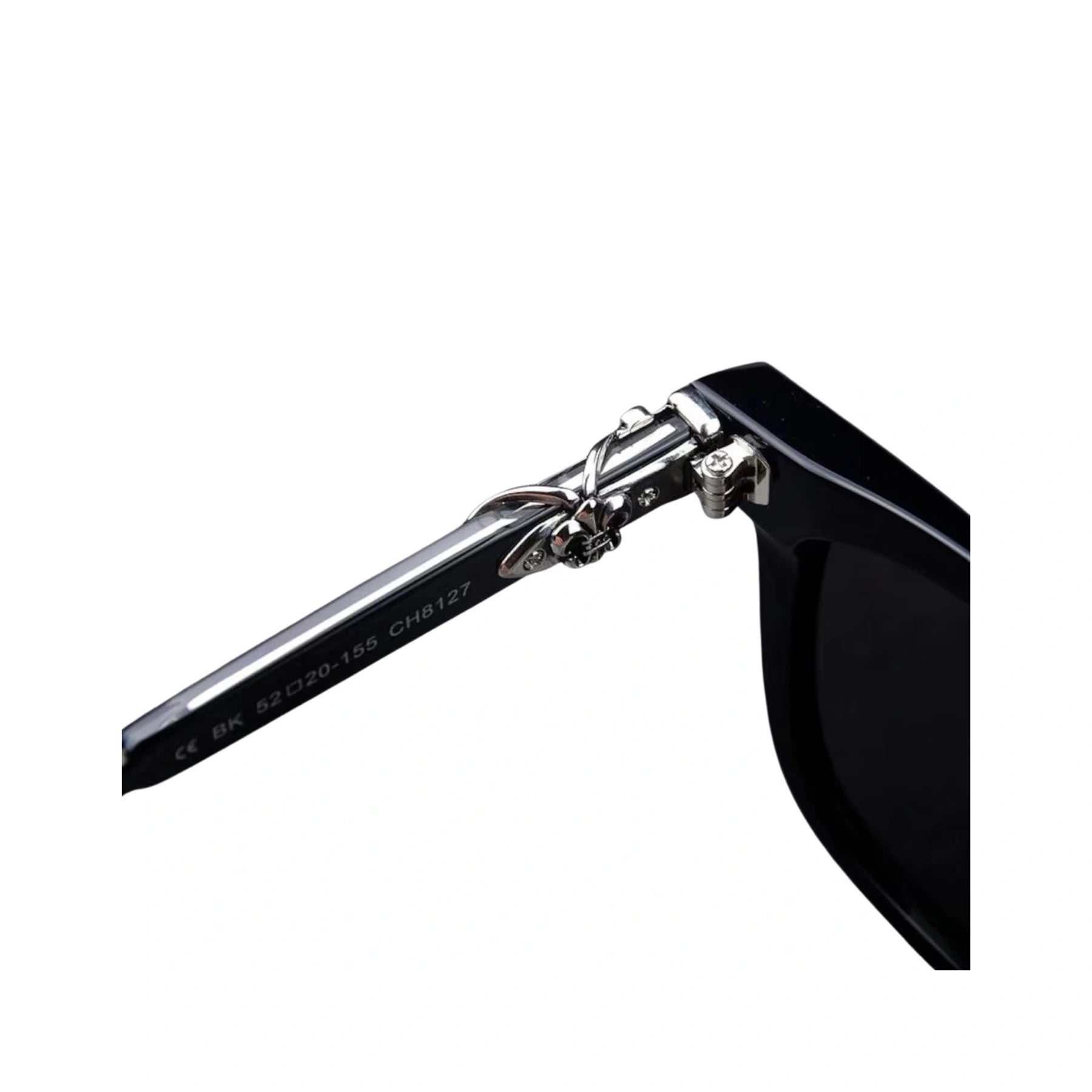 Black Chrome Hearts Titanium Polarized Sunglasses