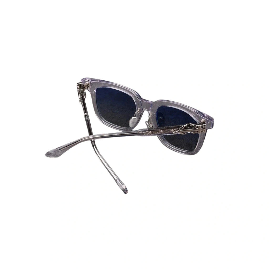 Titanium Polarized Transparent Chrome Hearts Sunglasses