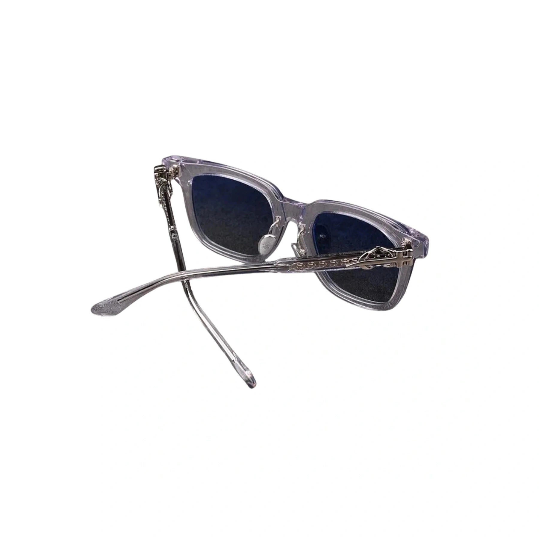 Titanium Polarized Transparent Chrome Hearts Sunglasses