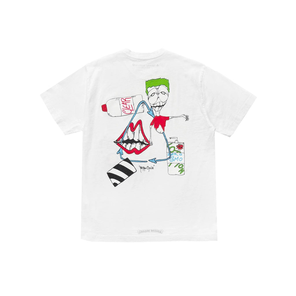 Matty Boy Graffiti Figure Print White Chrome Hearts T-shirt