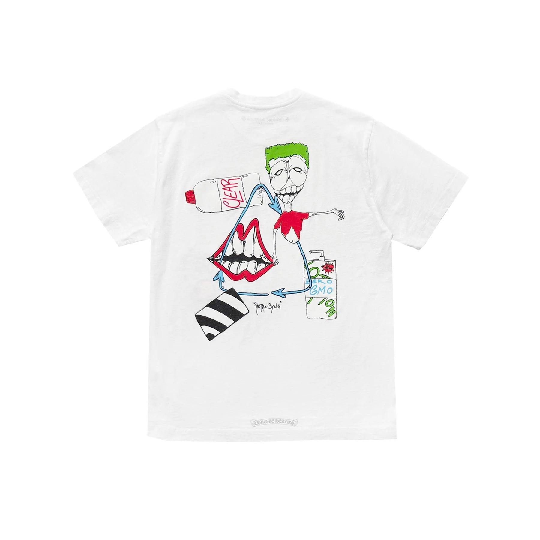 Matty Boy Graffiti Figure Print White Chrome Hearts T-shirt