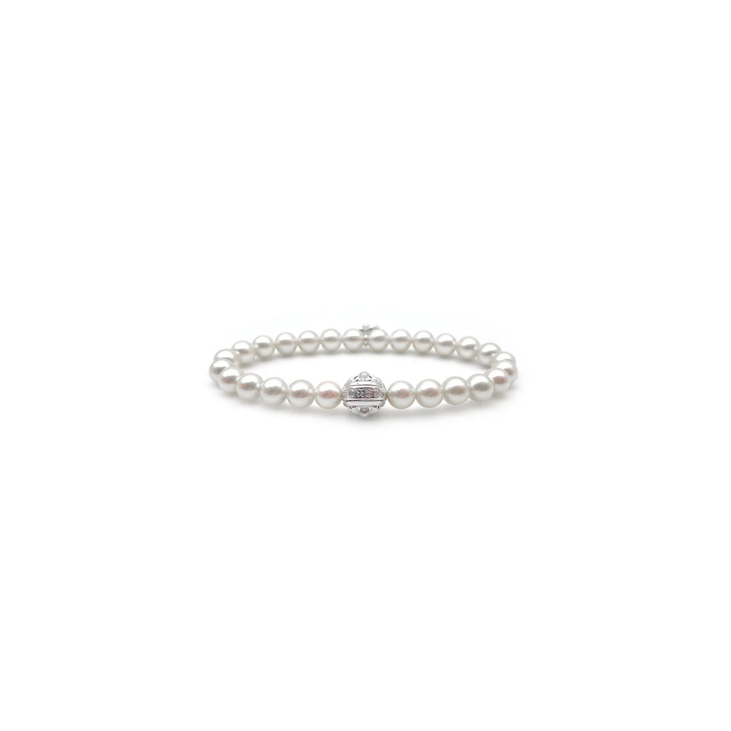Mikimoto White Pearl Bracelet Chrome Hearts Jewelry
