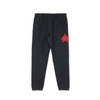 Triple Red Leather Cross Patch Sweatpants Black