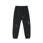 Patent Leather Cross Chrome Hearts Sweatpants Black
