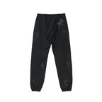 Patent Leather Cross Chrome Hearts Sweatpants Black