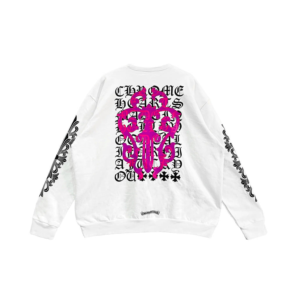 Pink Dagger Script Logo Sweatshirt