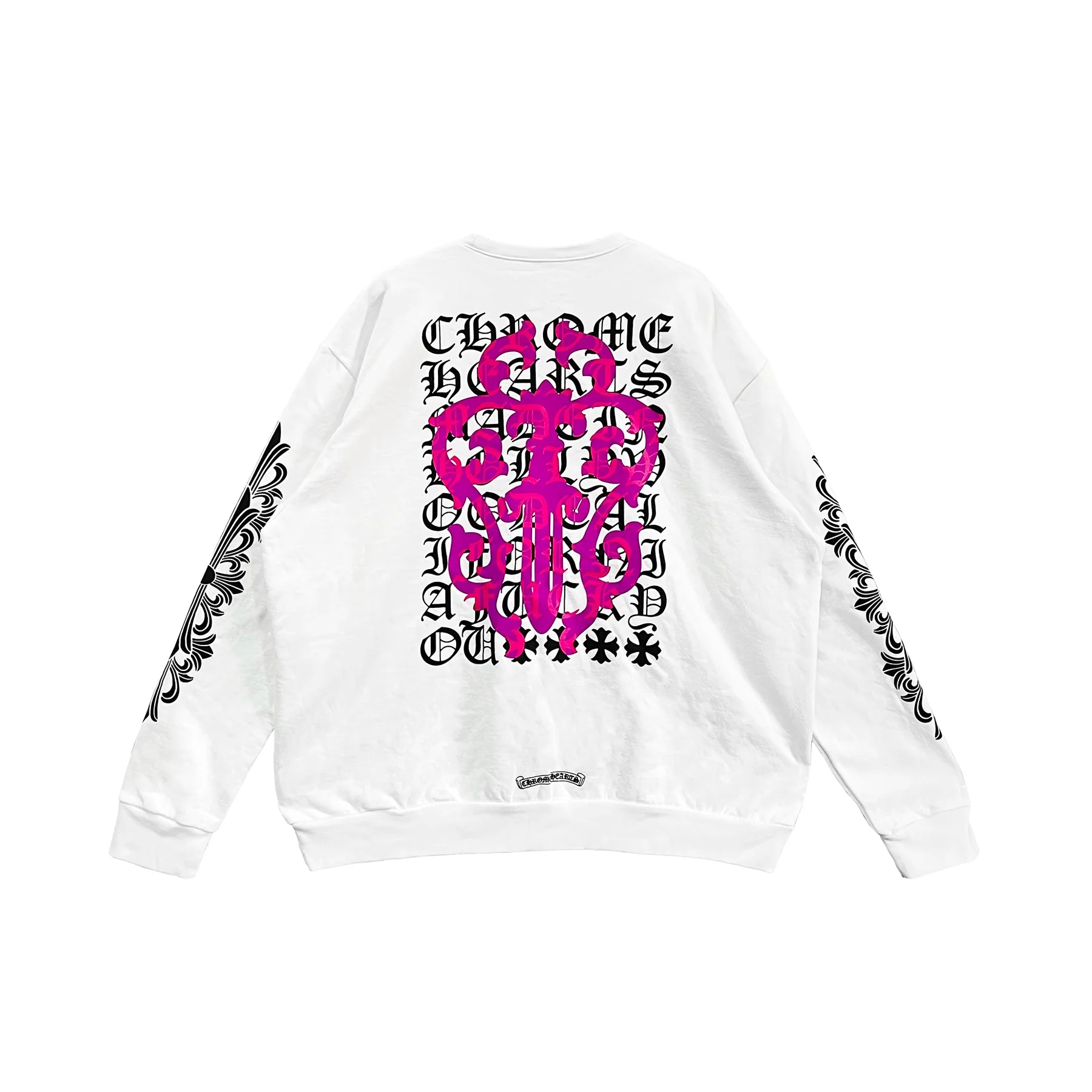 Pink Dagger Script Logo Sweatshirt