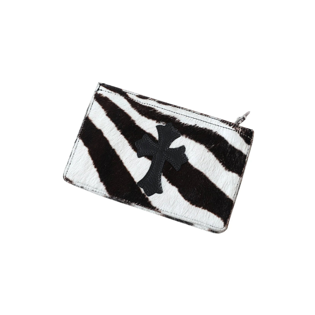 Pony Hair Cross Patch Chrome Hearts Card Holder