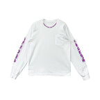 Chrome Hearts Purple Letter Collar Long Sleeve Tee