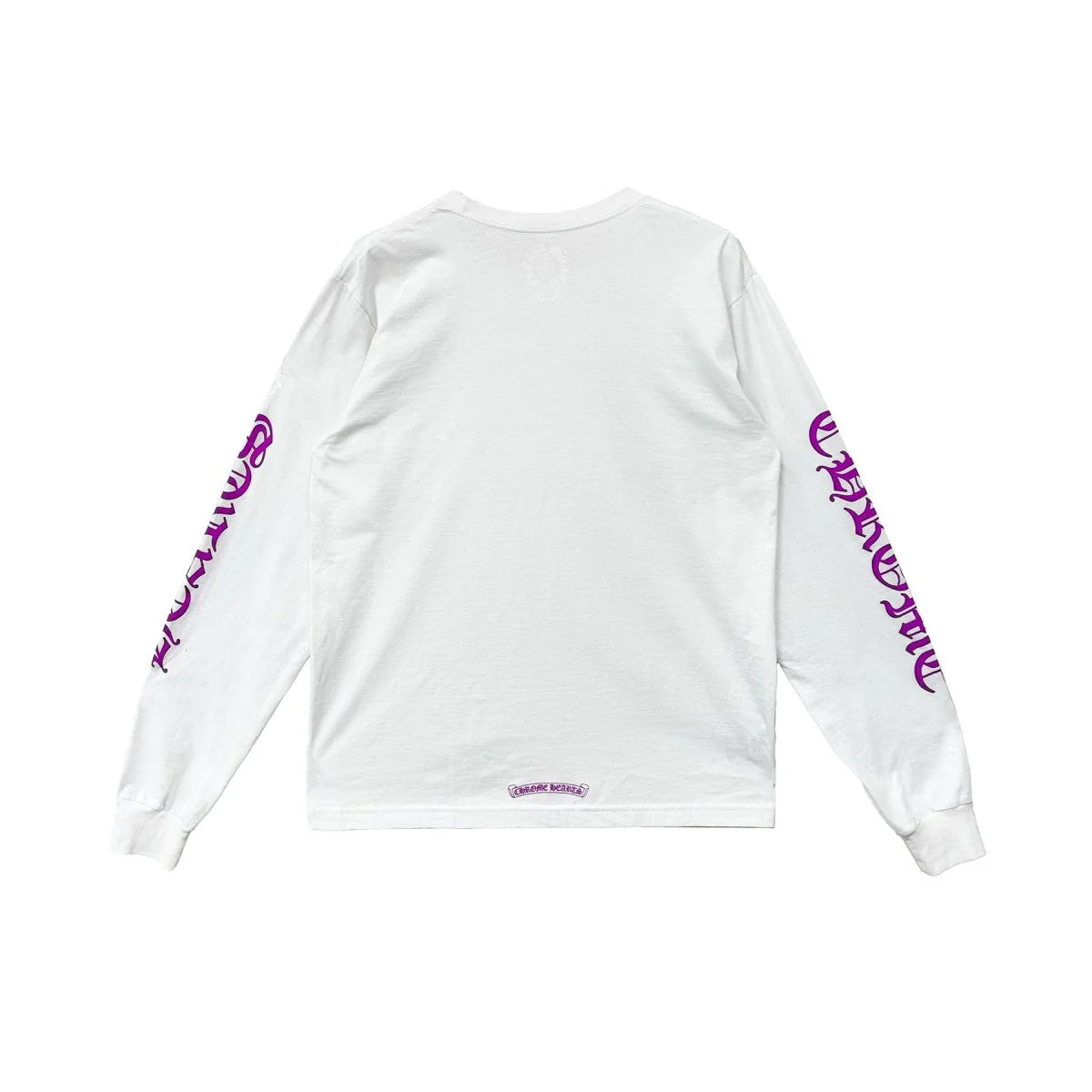 Chrome Hearts Purple Letter Collar Long Sleeve Tee