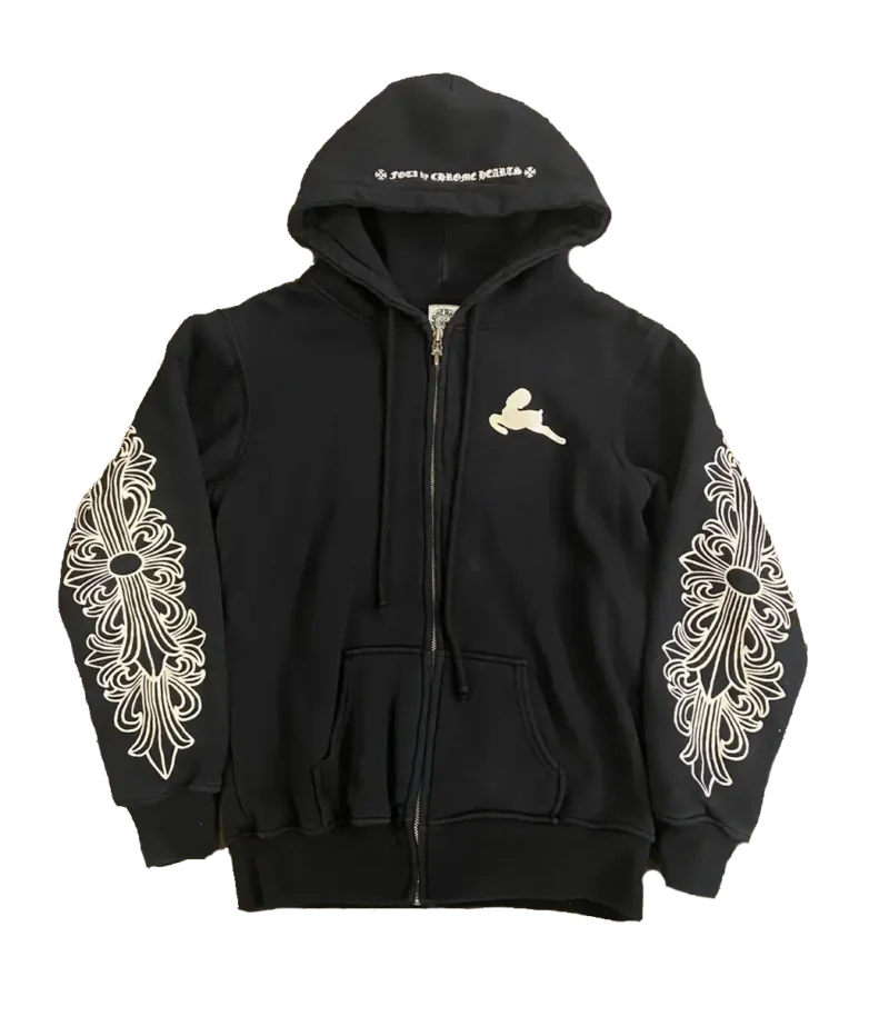 Chrome Hearts Rare Floral Zip-Up Hoodie