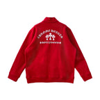 Red Hollywood Cross Logo Half Zip Sweatshirt