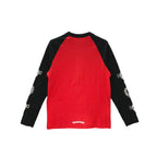 Red & Black Horseshoe Cross Logo Long Sleeve Tee
