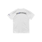 Blue Roling Stones Neck Script Logo Short Sleeve Tee