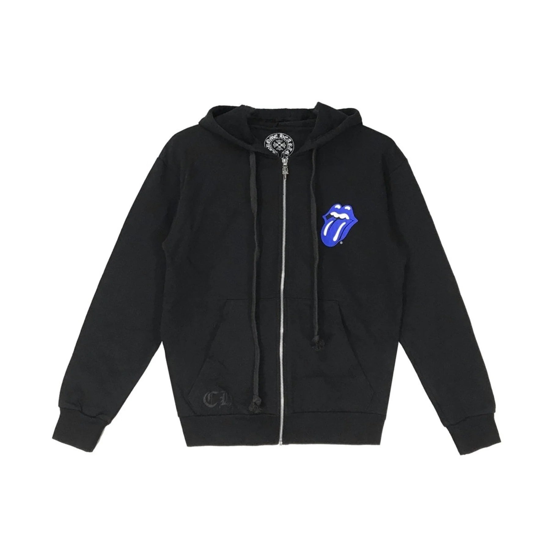 Chrome Hearts Rolling Stone Horseshoe Zip Up Hoodie