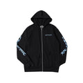 Chrome Hearts Script Black Zip Up Hoodie Black