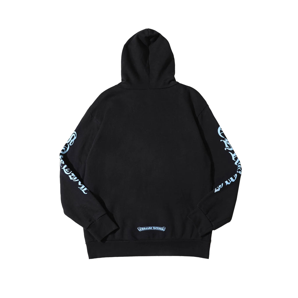 Chrome Hearts Script Black Zip Up Hoodie Black