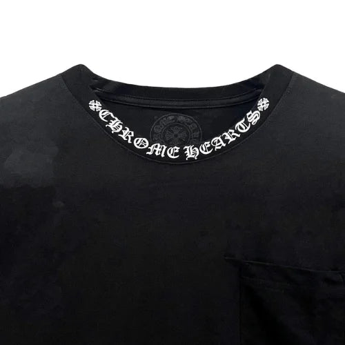 Script Collar Logo Long Sleeve Chrome Hearts Tee White