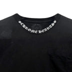 Script Collar Logo Long Sleeve Chrome Hearts Tee White