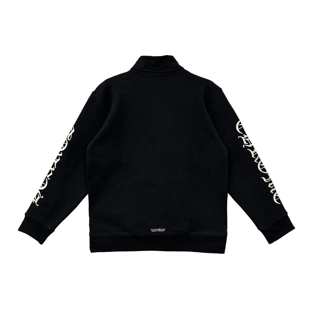 CH Script Logo Embroidered Half Zip Black Sweatshirt
