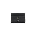 Silver Cross Chrome Hearts Black Leather Cardholder