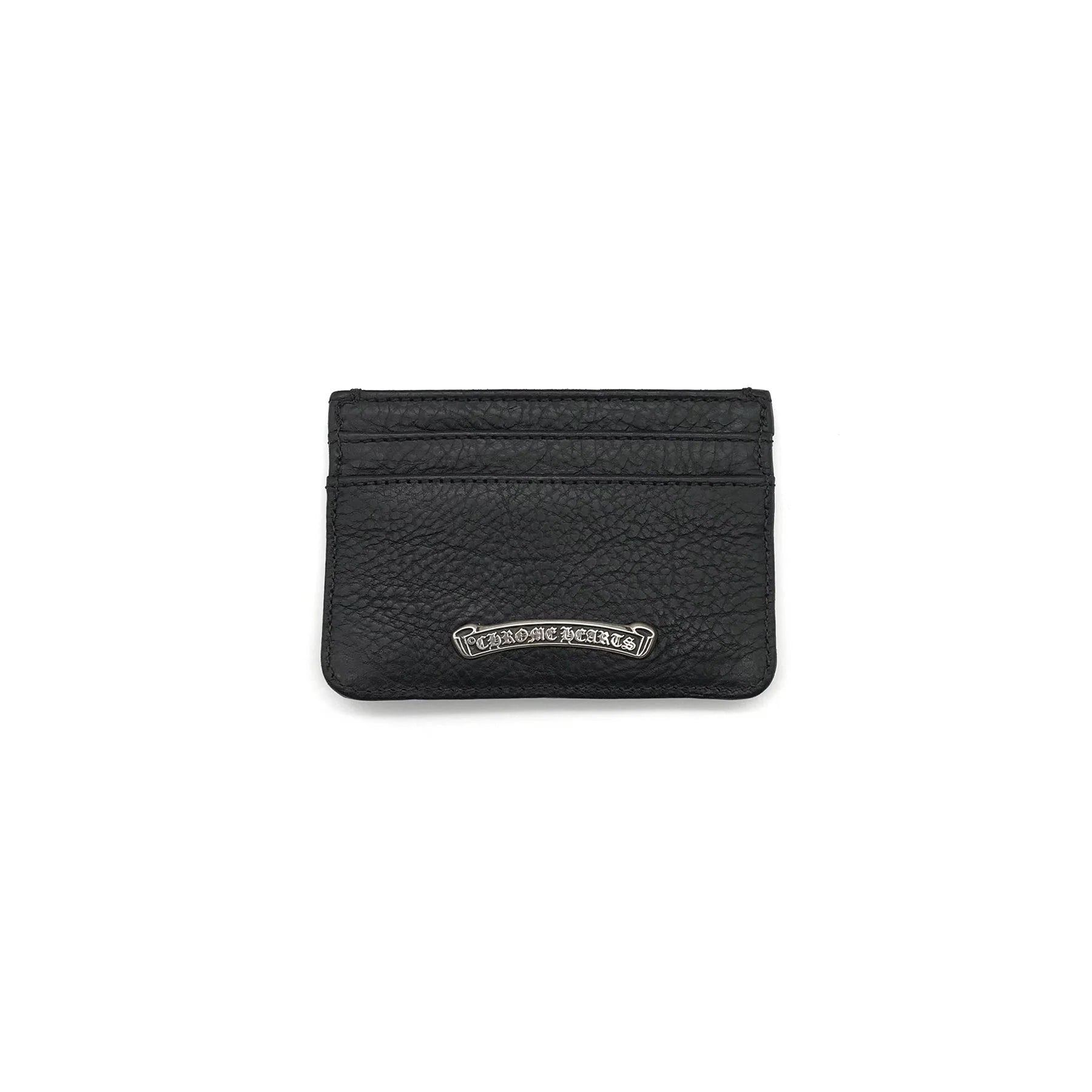 Silver Cross Chrome Hearts Black Leather Cardholder