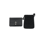 Silver Cross Chrome Hearts Black Leather Cardholder