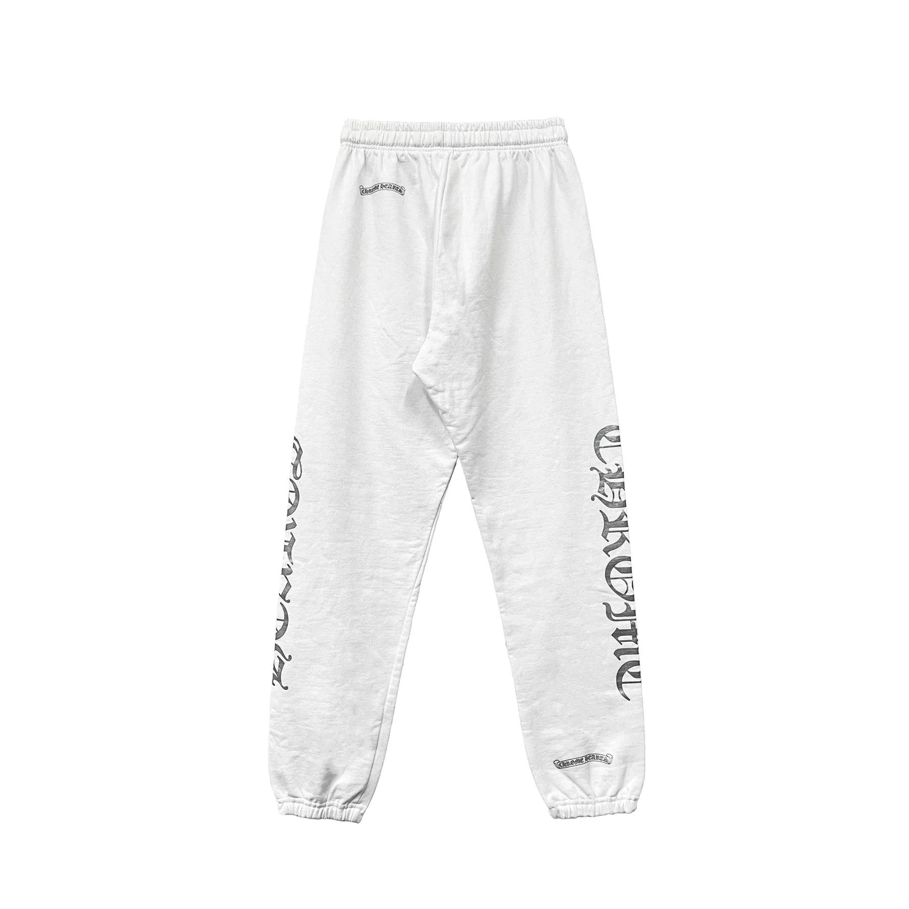 Silver Script CH Logo White Sweatpants