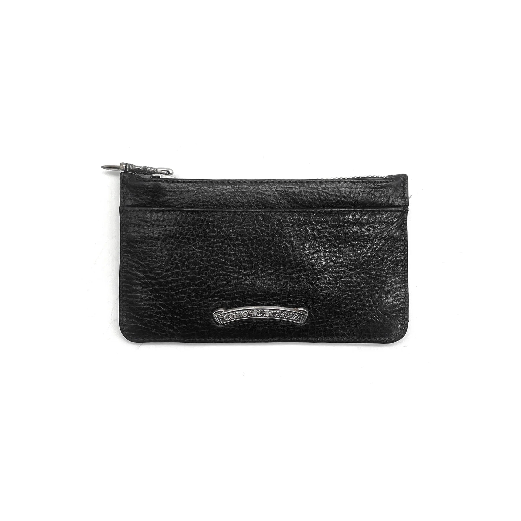 Chrome Hearts Suede Cross Patch Silver Dagger Card Holder
