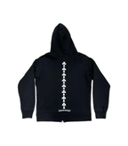 Chrome Hearts CH Triple Cross Logo Zip-Up Hoodie