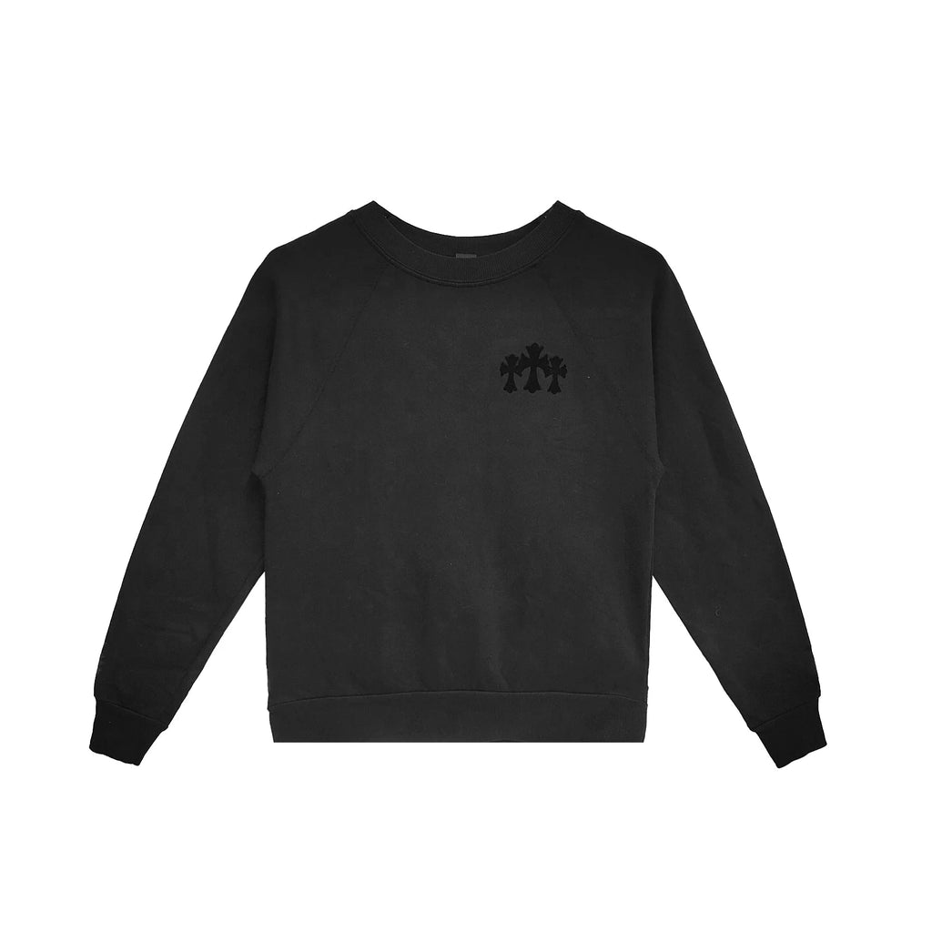 Triple Cross CH Letter Black Sweatershirt