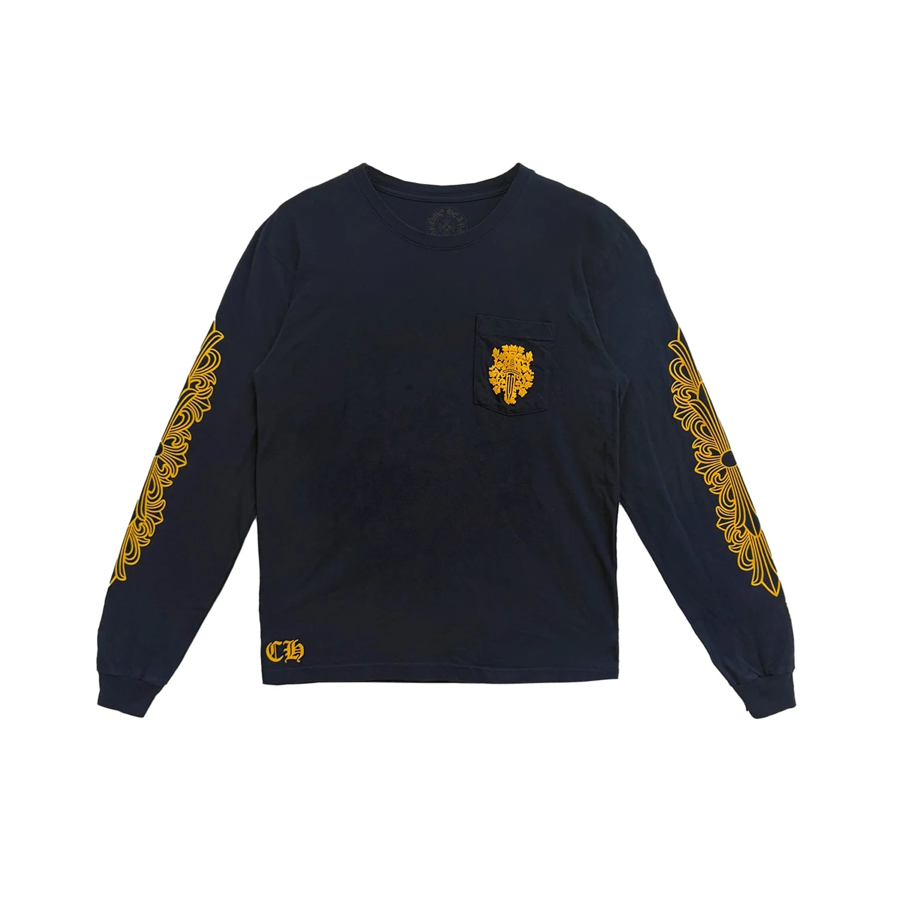 V89 Dagger Long Sleeve Chrome Hearts Tee Navy