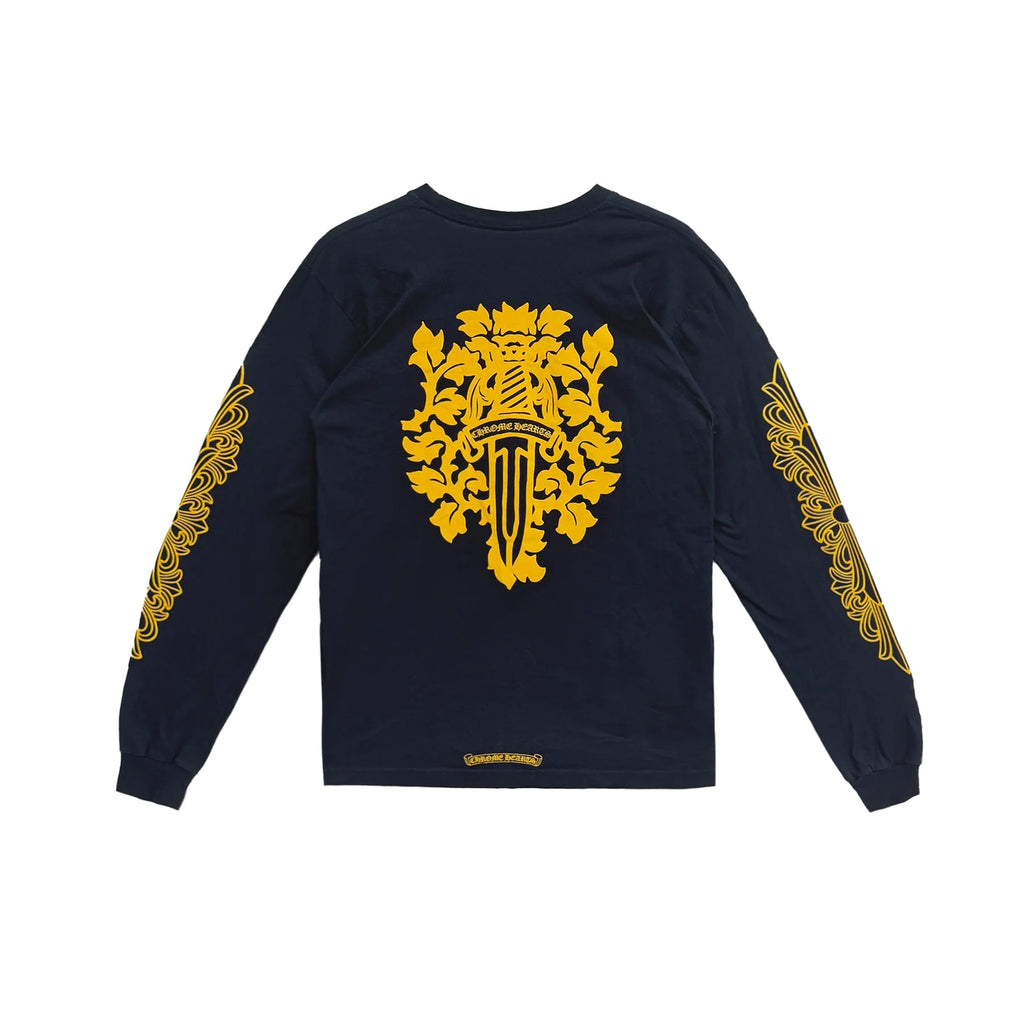 V89 Dagger Long Sleeve Chrome Hearts Tee Navy