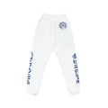 White Horseshoe Blue Script Sweatpants