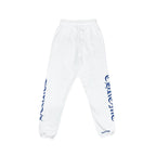 White Horseshoe Blue Script Sweatpants