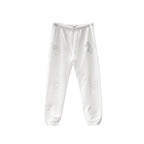 White Leather Cross Chrome Hearts Sweatpants