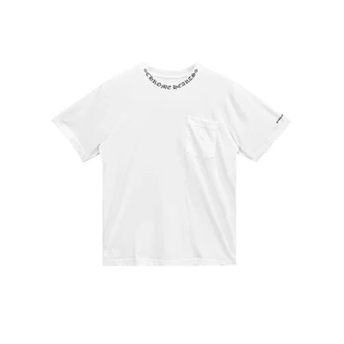 White Neck Logo Chrome Hearts Short Sleeve Tee