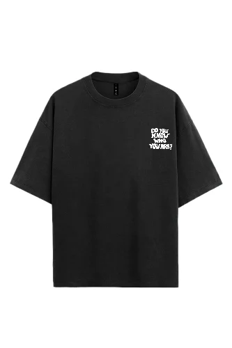 Eye-Catching Do You Know Graphic Black T-Shirt